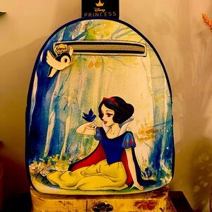 Disney X Loungefly Snow White Watercolor Theme Faux Leather Backpack🎃Halloween